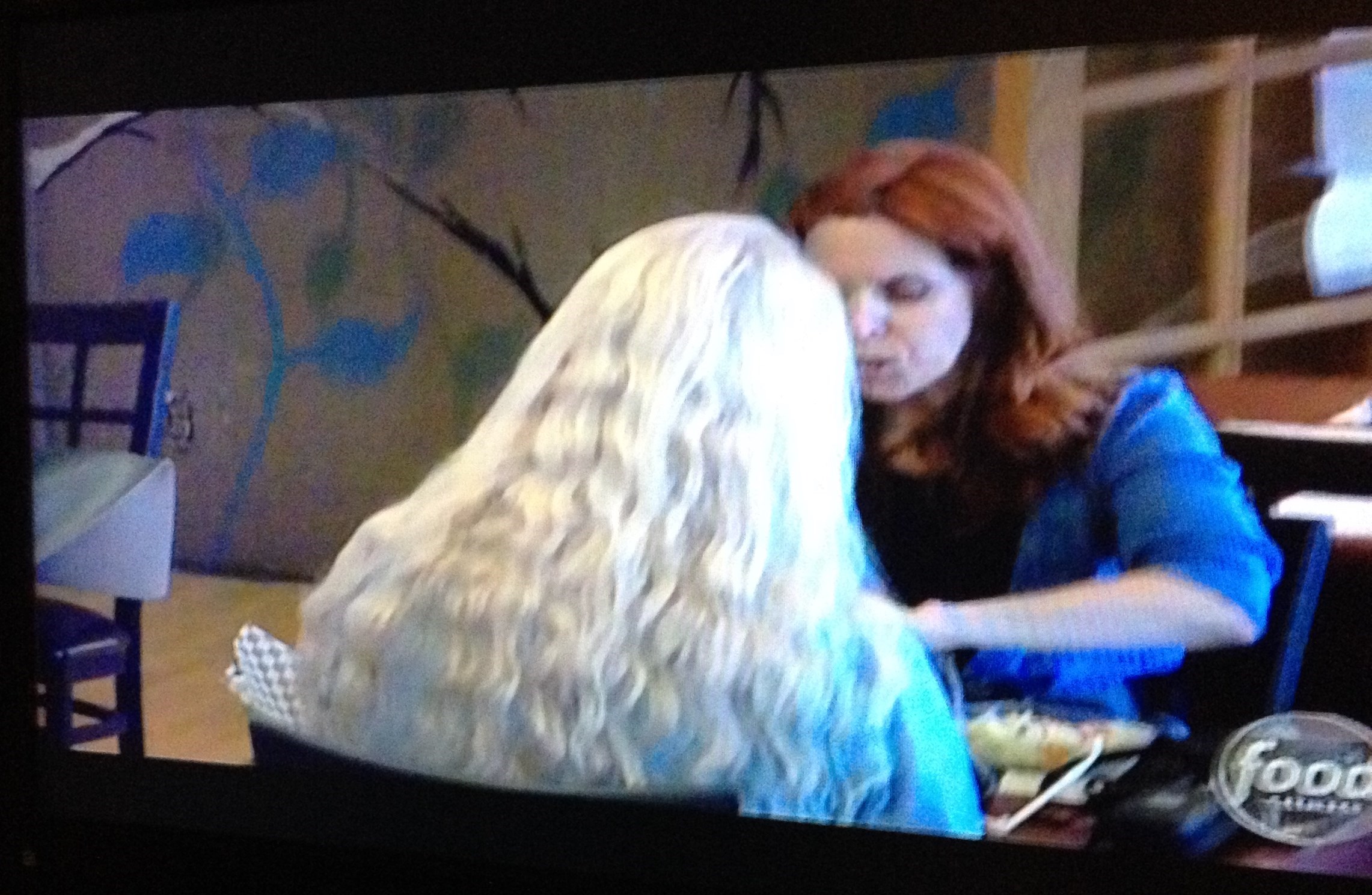 Restaurant Stakeout 2014 This was a speaking role but cameras were all around us. A great shot of my hair!