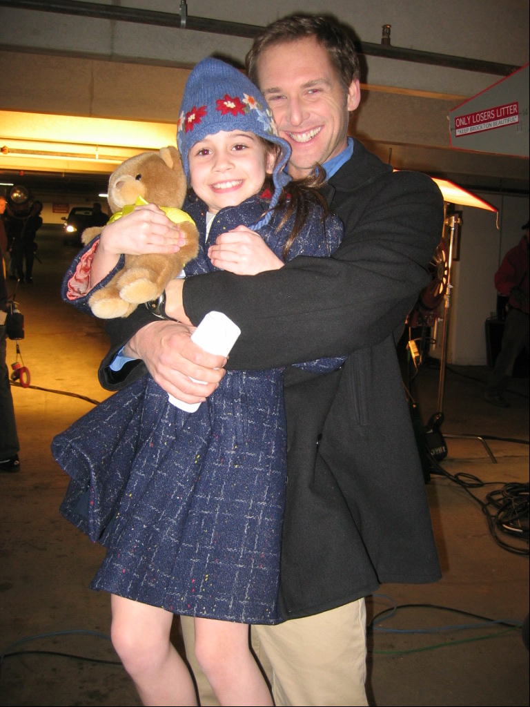 Beatrice Miller and Josh Lucas on set of Tell Tale