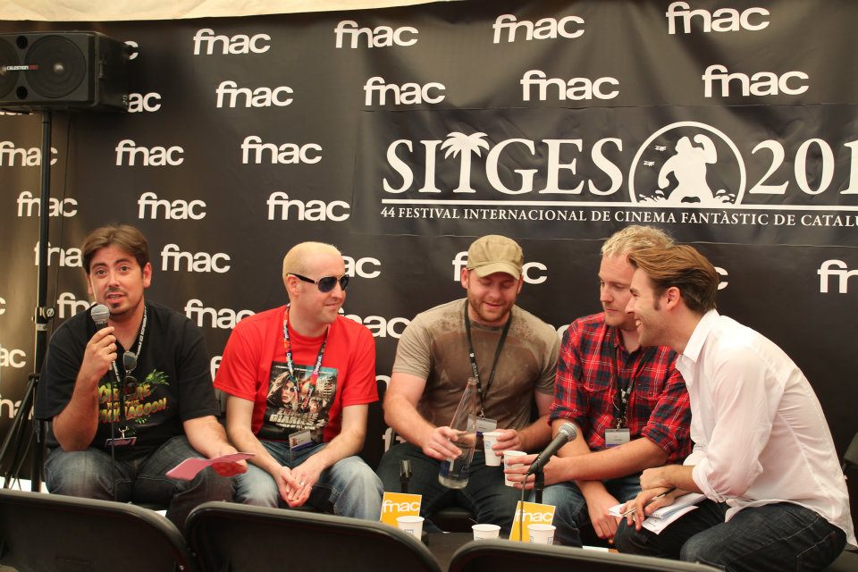 Brett Pierce with fellow filmmakers @ Sitges International Film Festival 2011 DEADHEADS Premiere*
