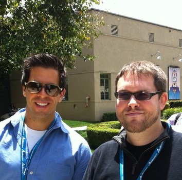 Jason Thomas Scott with director Eli Roth.