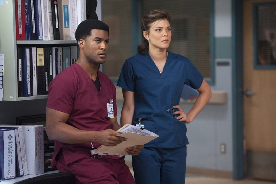 Still of Jeananne Goossen and JR Lemon in The Night Shift (2014)