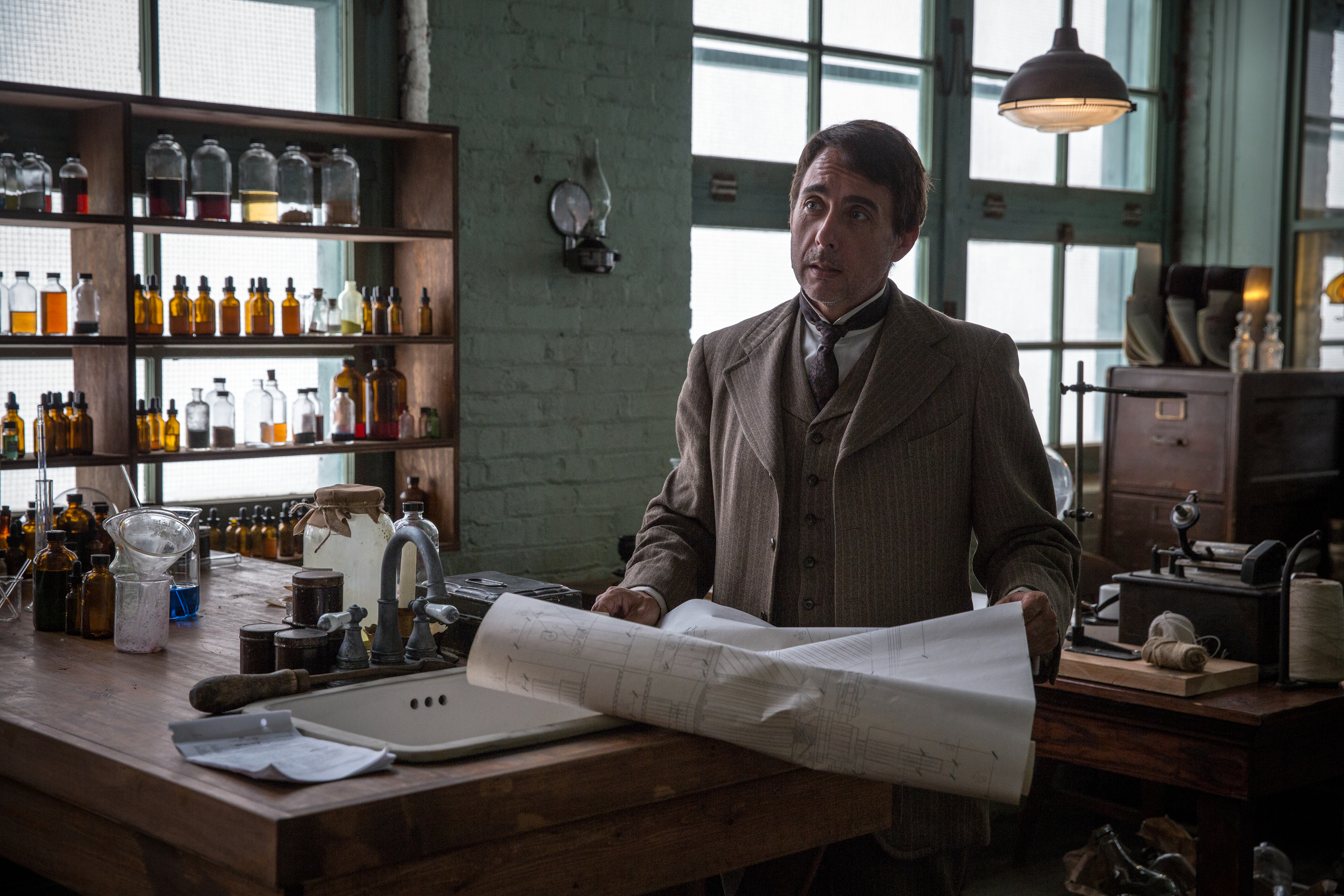 Eric Rolland as Thomas Edison in the National Geographic Channel miniseries AMERICAN GENIUS