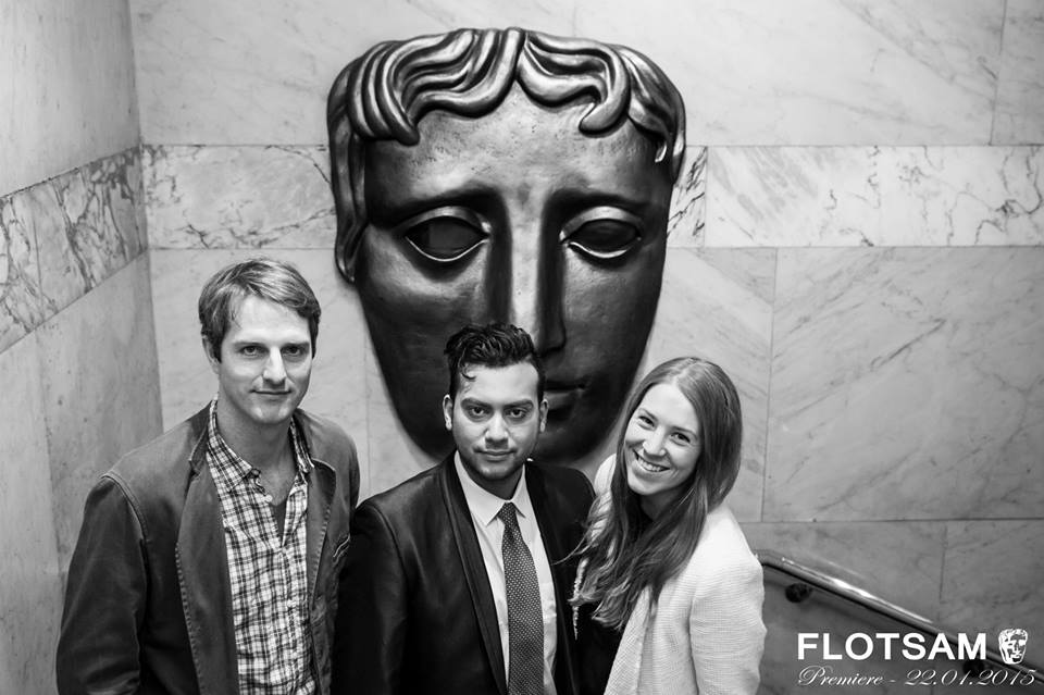 Jeffrey Mundell with Sikander Malik and Sussanah Wells at the Premier of 