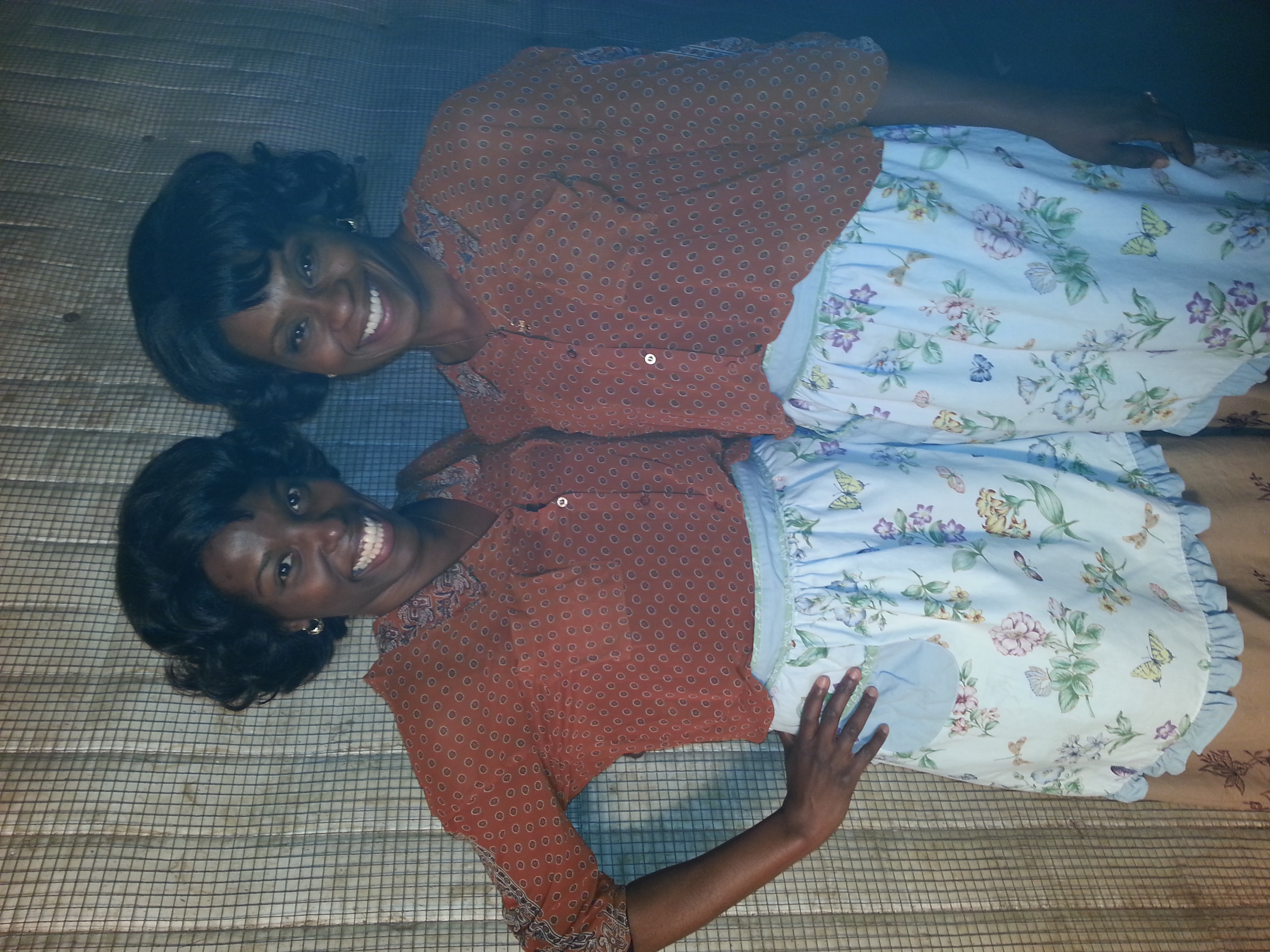 Janeshia Adams-Ginyard and Adina Porter (Lettie Mae) on set of True Blood.