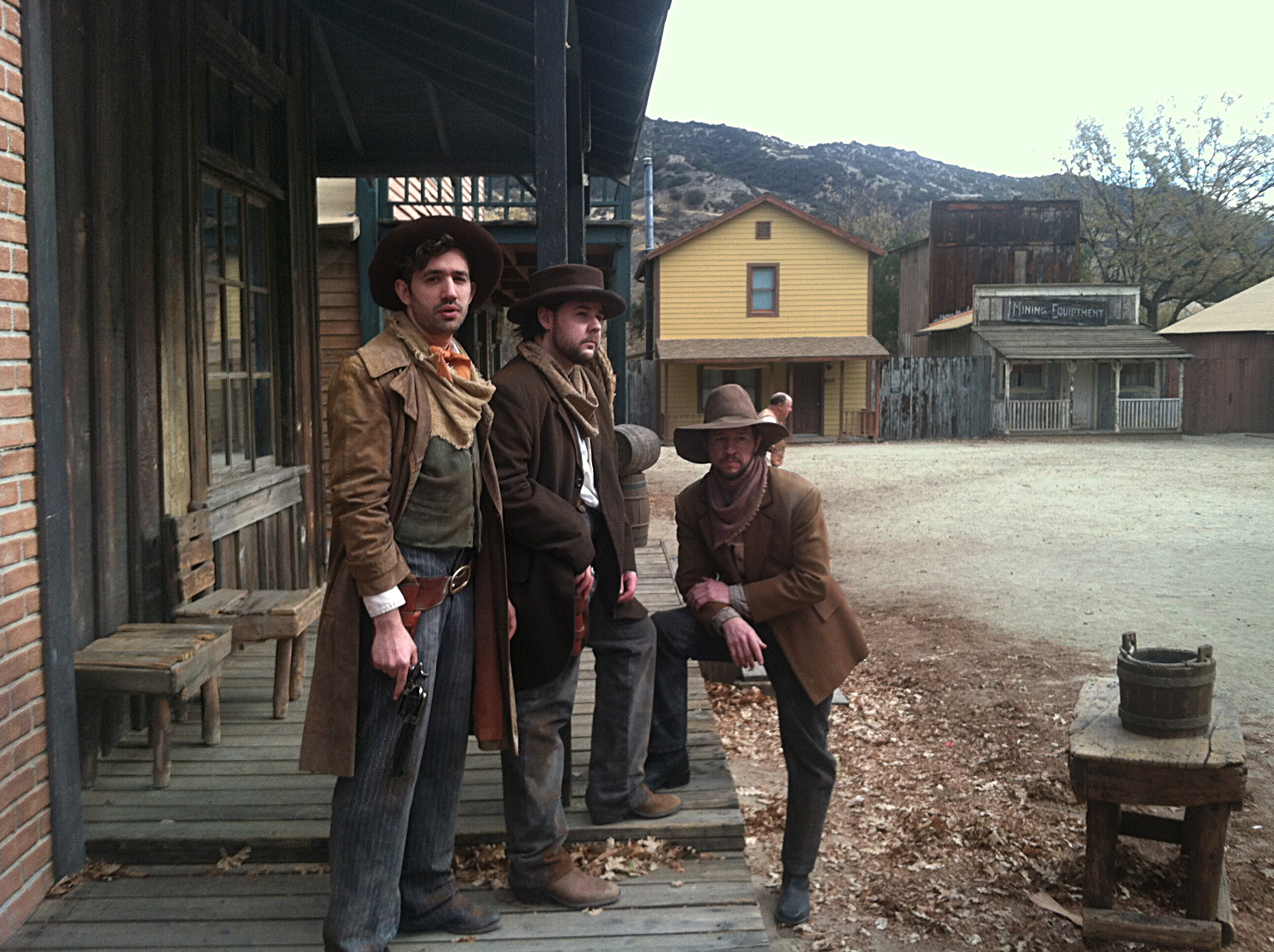 David Lautman, Tim Budas & Ben Daniels on the set of 