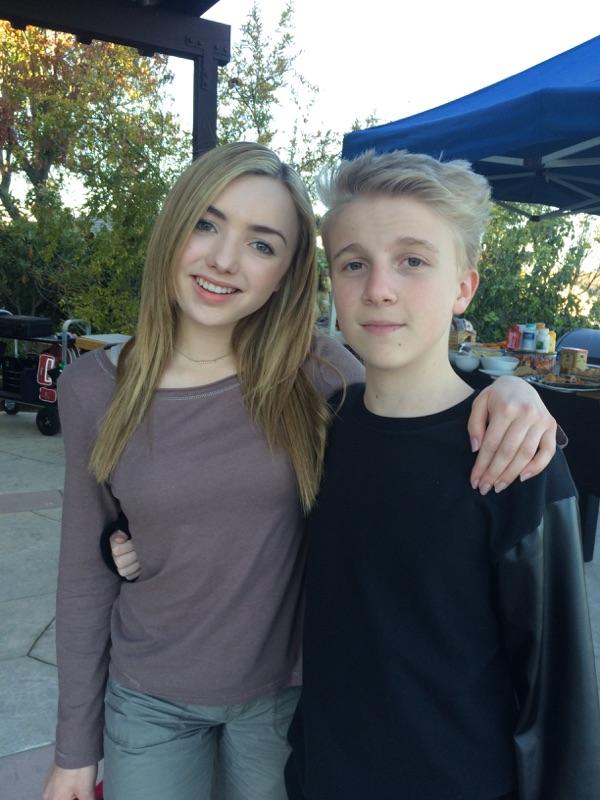 Peyton List (Jessie, Bunk'd)and Miles Elliot on location shooting The Thinning