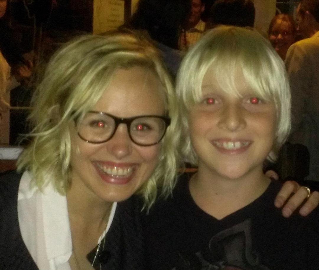 Miles Elliot(Dink)and Alison Pill at COOTIES wrap party.