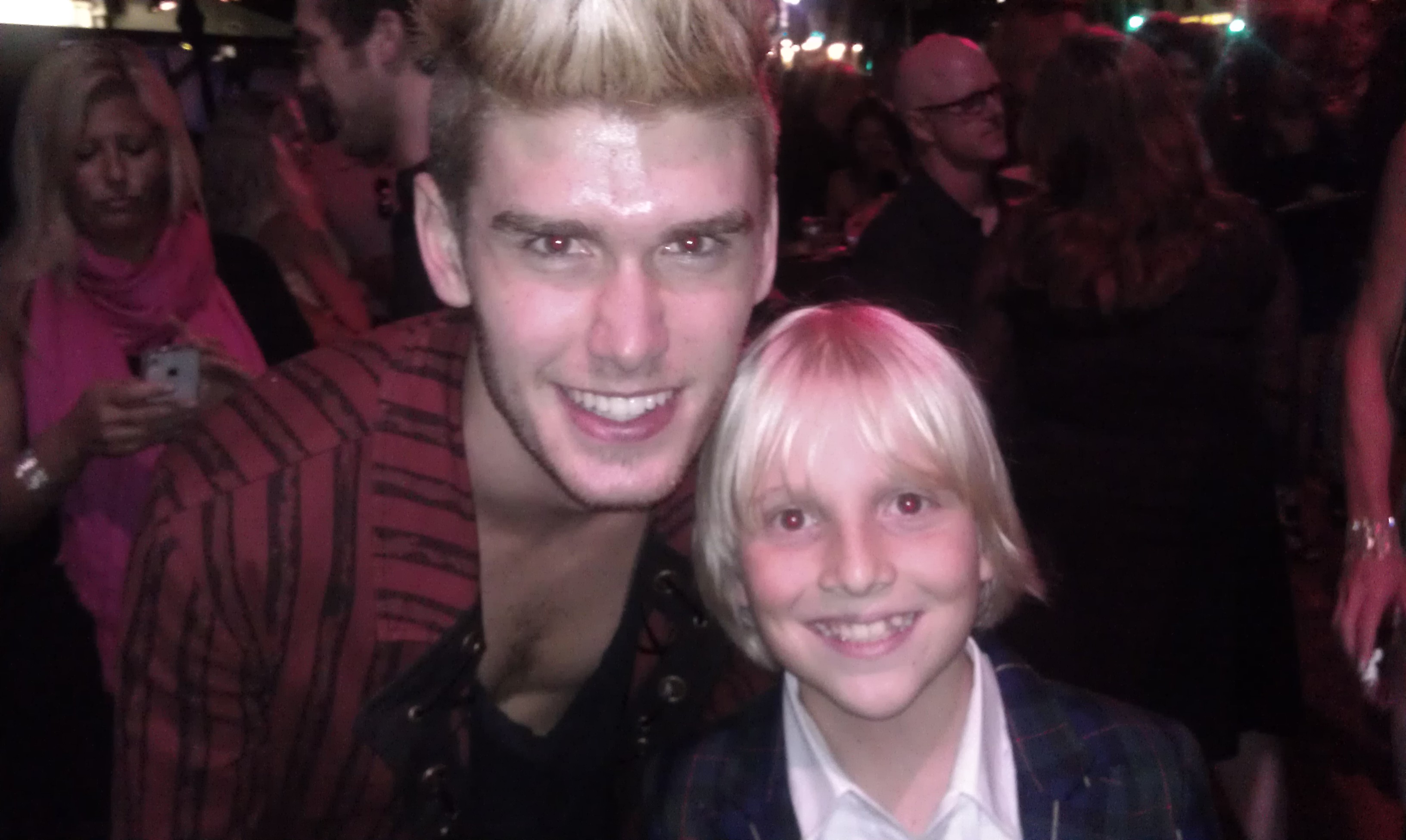 Miles Elliot and Colton Dixon from American Idol,at The Amazing Spiderman Premiere Party