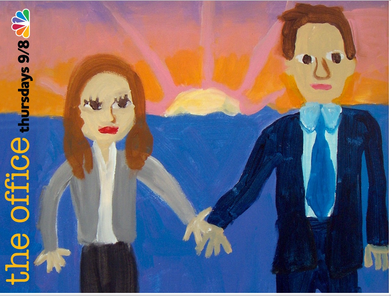 Michael's wedding present, portait of Jim and Pam from 