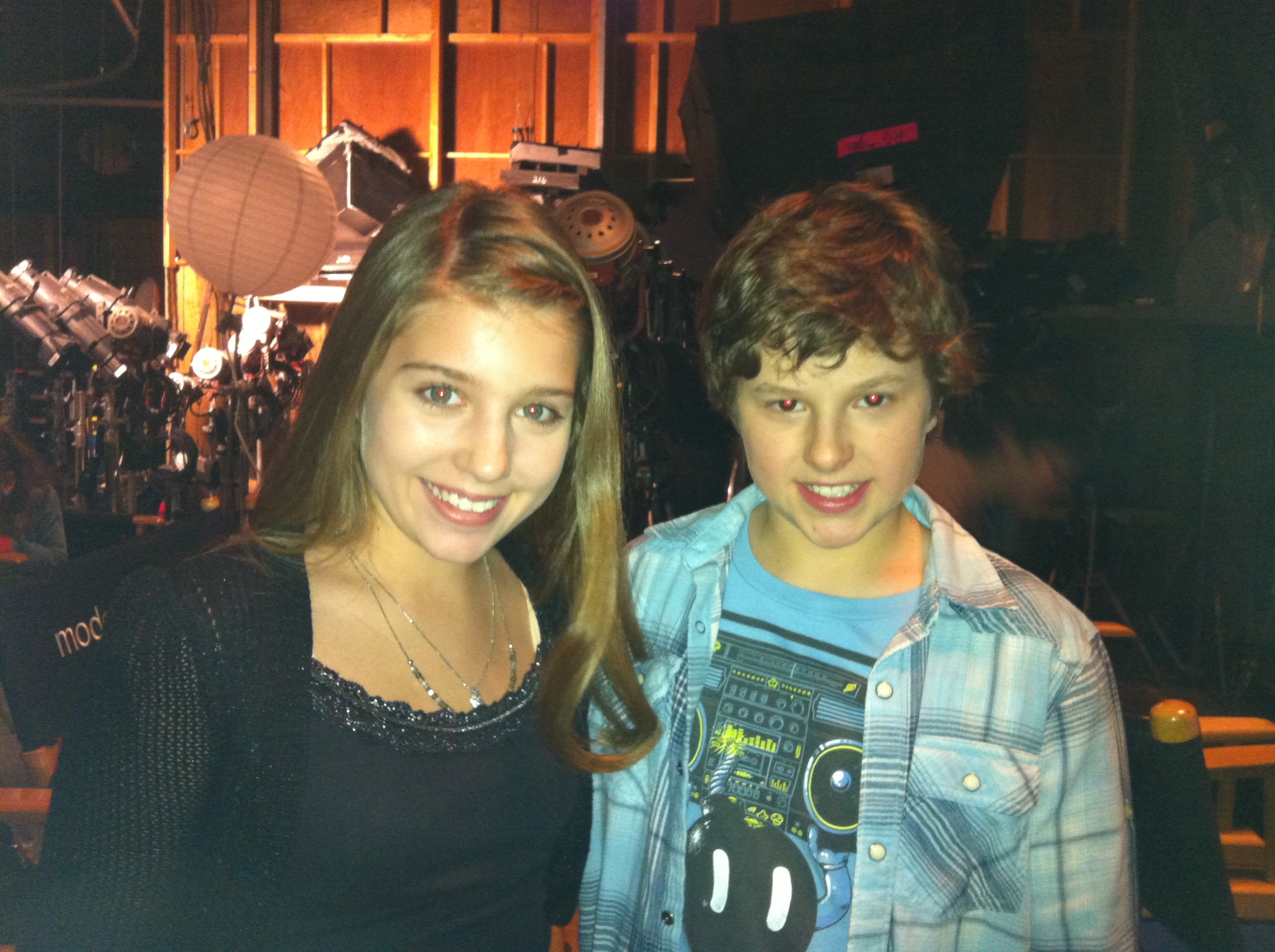 Paris with Nolan Gould on the set of Modern Family