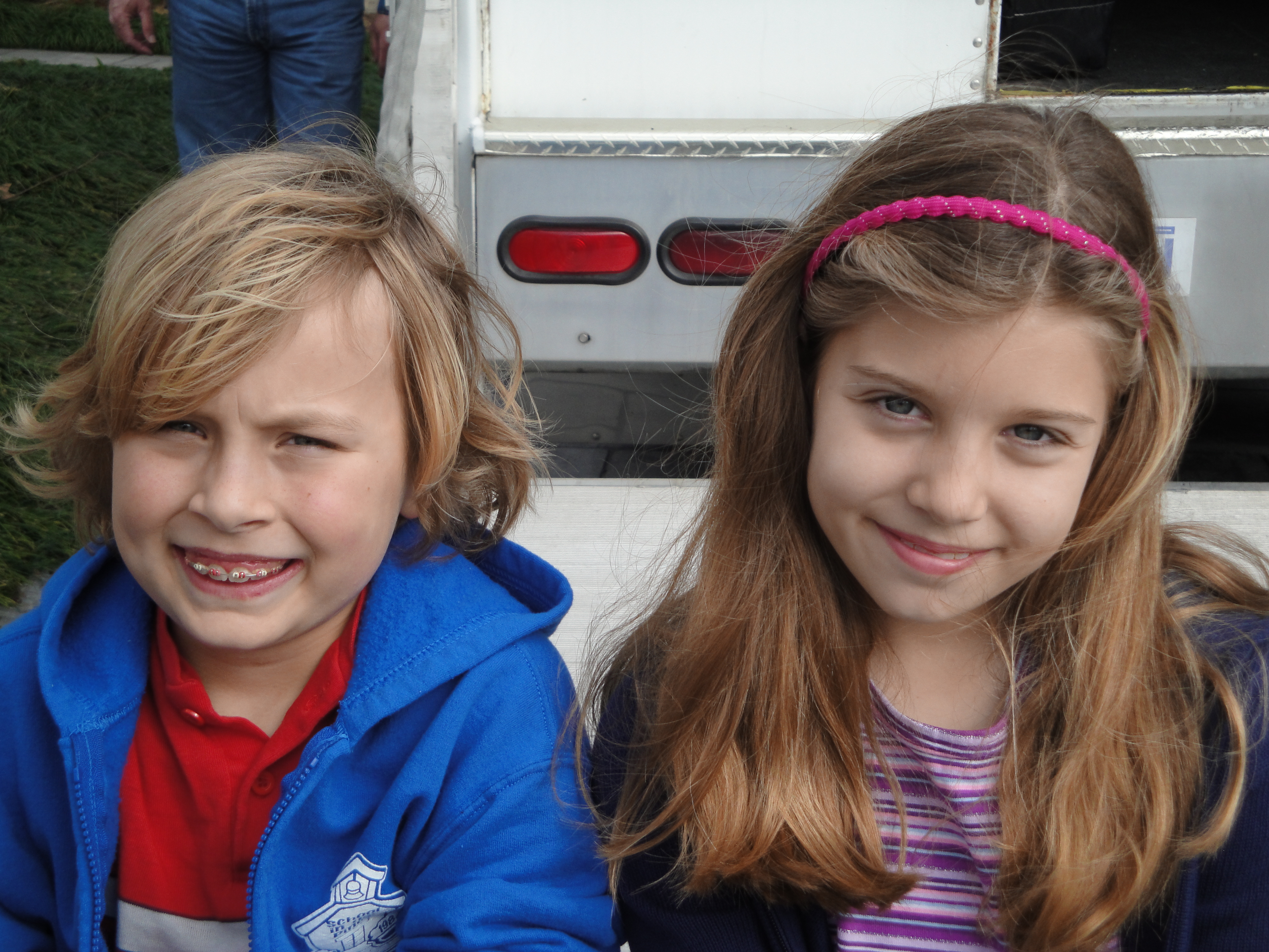 Max and Paris at filming of Safety Point