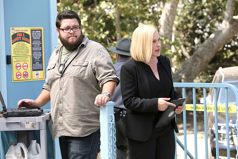 Still of Patricia Arquette and Charley Koontz in CSI: Cyber (2015)