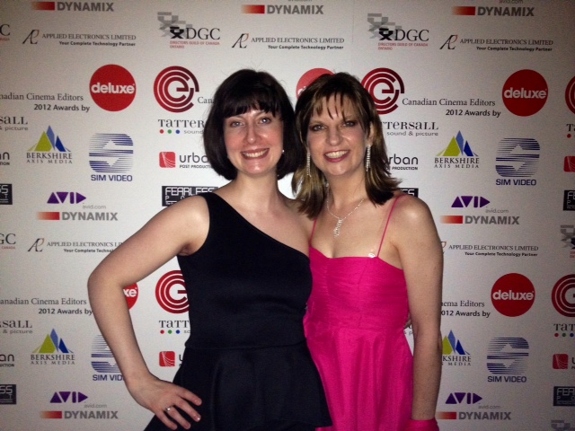 At the Canadian Cinema Editor's Awards 2012