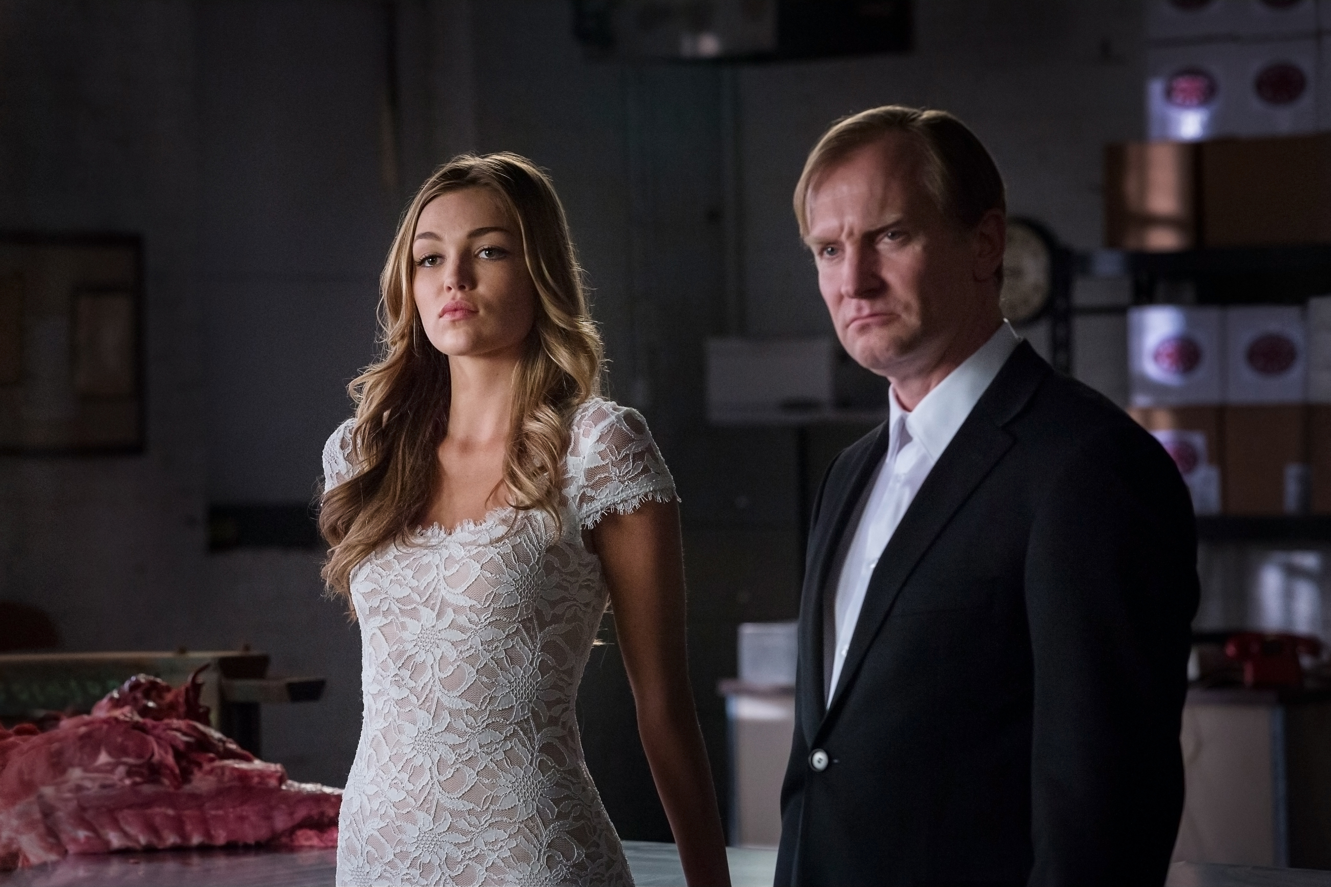 Still of Ulrich Thomsen and Lili Simmons in Banshee (2013)