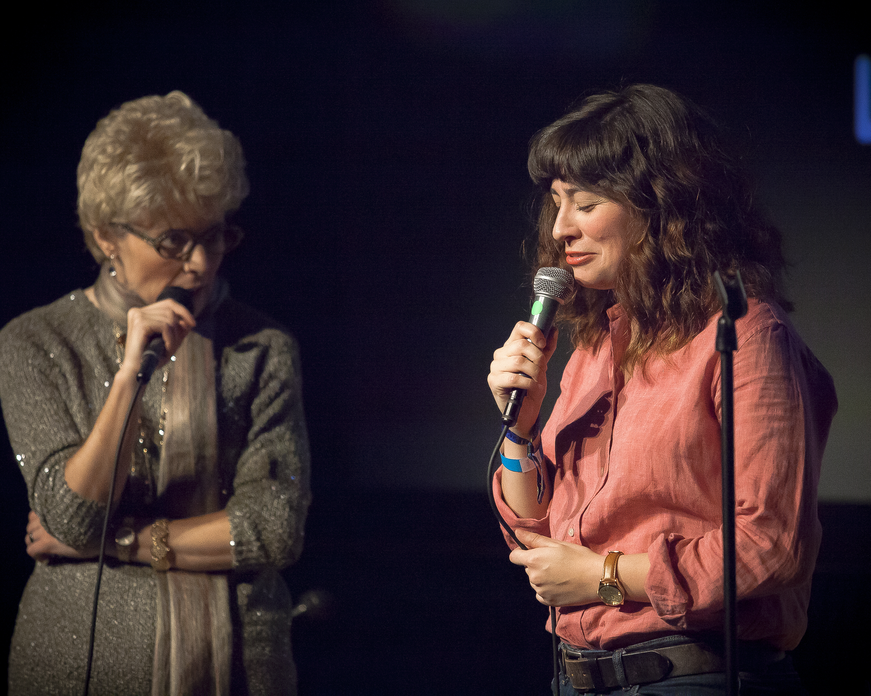 Impersonating Maria Bamford in front of Maria Bamford.