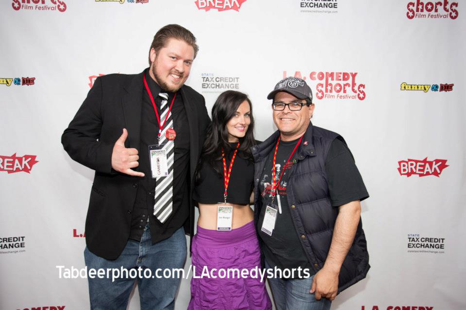 Derek Easley with Jay Wonder and LJ Rivera at the L.A. Comedy Shorts Film Festival 2013.