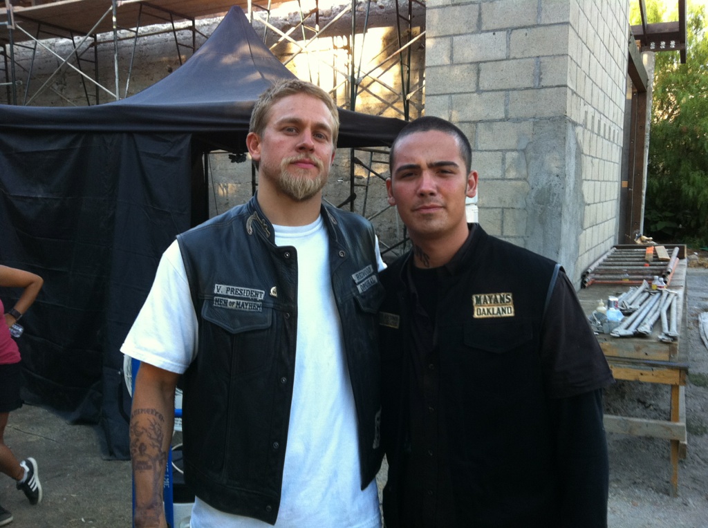 Charlie Hunnam And Damien Bray On Set of 