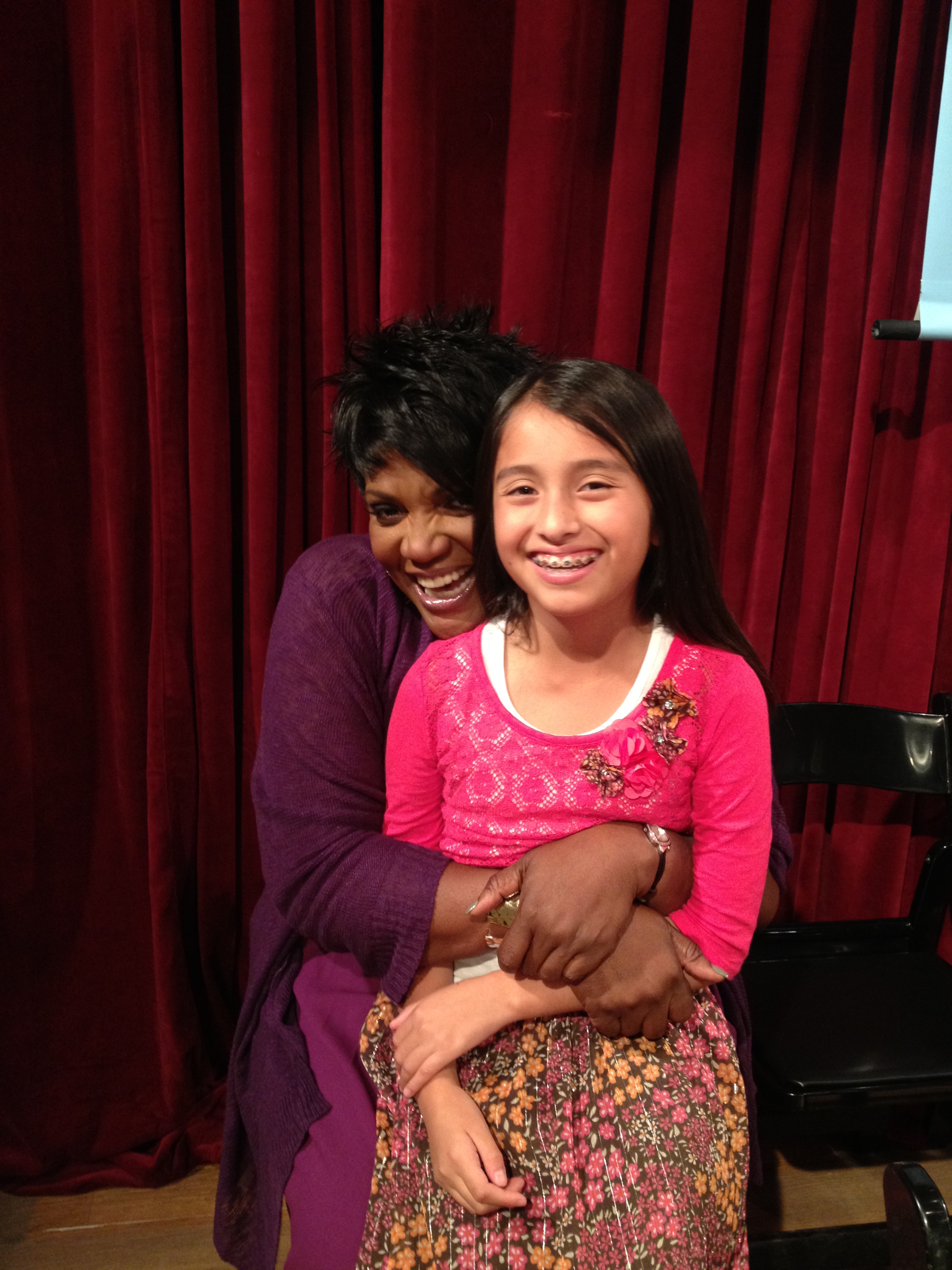 Sydnie & Anna Maria Horsford on set of Reed Between the Lines.