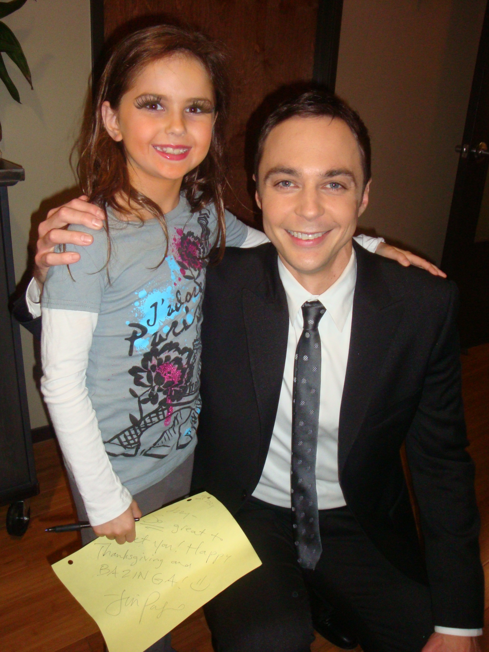 On the set of Conan with Jim Parsons.