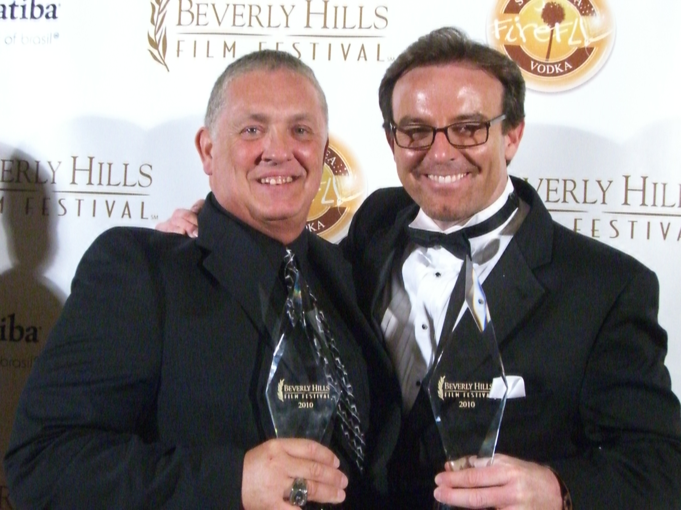 1st and 2nd Runner Ups for best screenplay winners David Kane and Warren Hull.