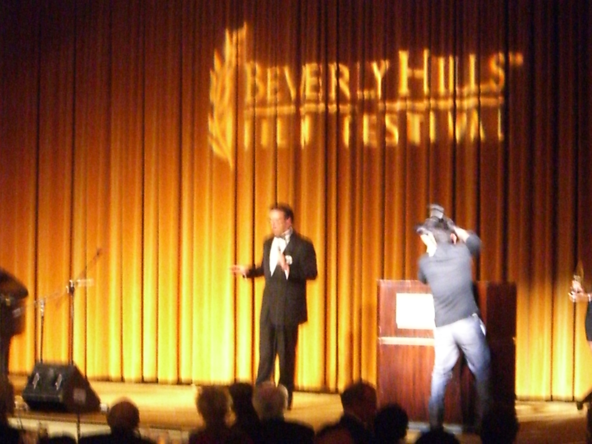 David Kane being honored at the Beverly Hills Film Festival.