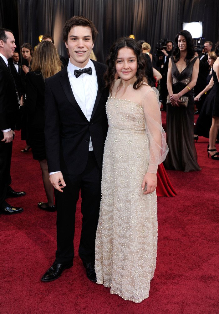 Nick Krause and Amara Miller at the 84th Annual Academy Awards, red carpet arrivals