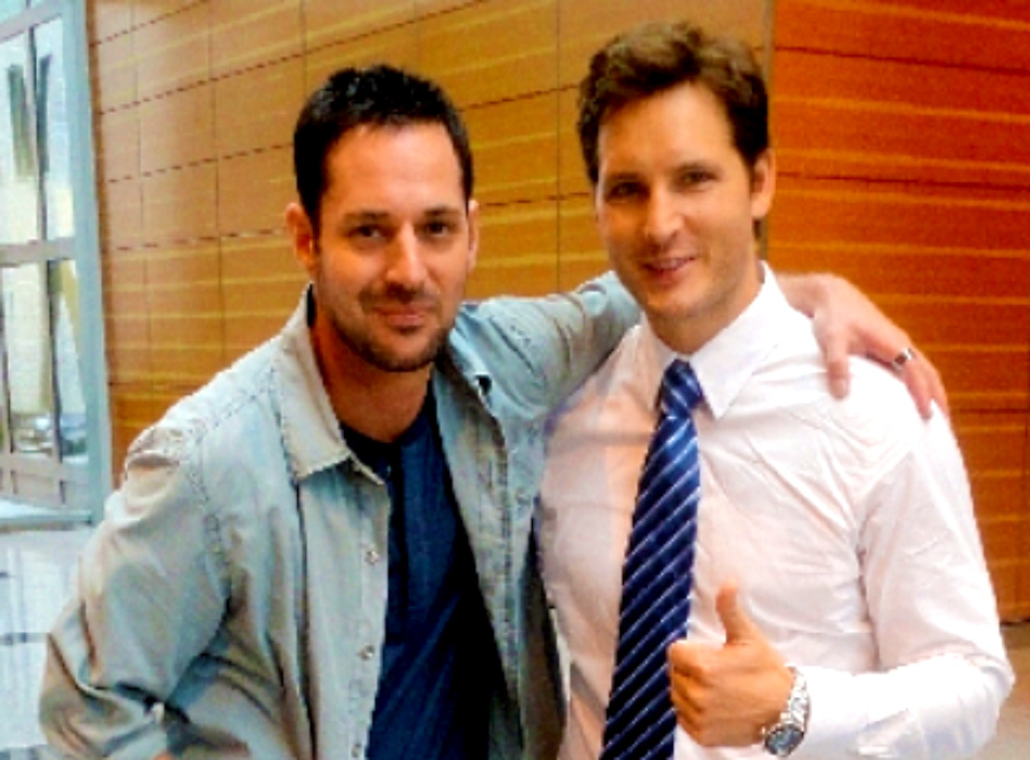 David Gere with Peter Facinelli on the set of Loosies (2011) directed by Michael Corrente