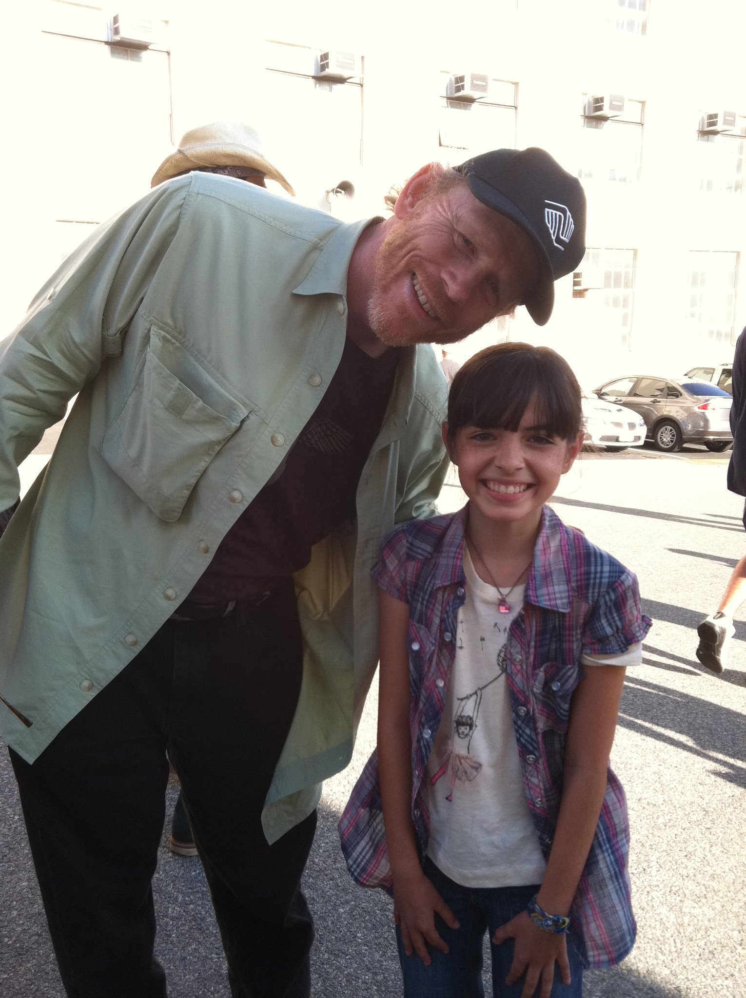 Ron Howard & Jaidan on set