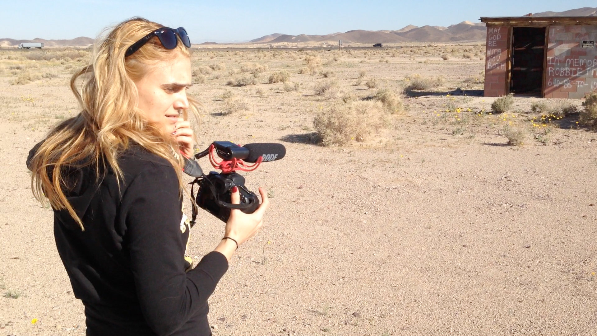 Director Marissa Crisafulli on the set of Moonstone