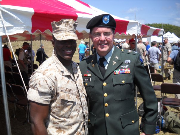 Nick Jones Jr. at the Battle of Iwo Jima memorial ceremony.