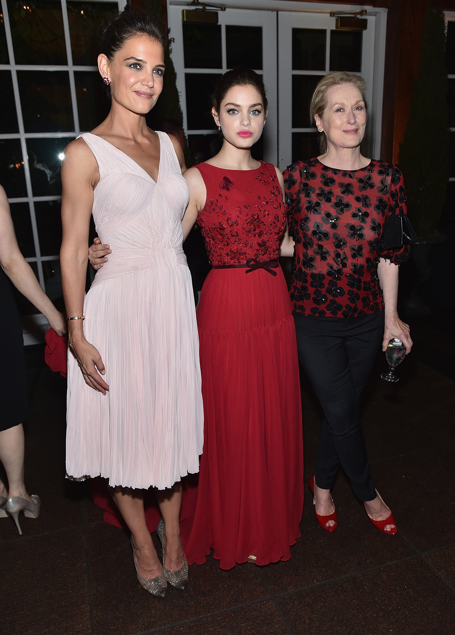 Meryl Streep, Katie Holmes and Odeya Rush at event of Siuntejas (2014)