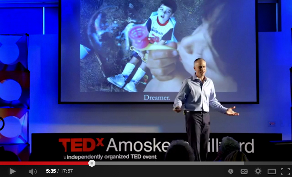 Dan Habib gives a talk at TEDxAmoskeagMillyard in November 2013.