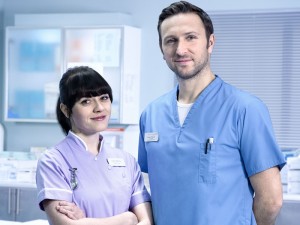 Gemma-Leah Devereux and ALex Walkinshaw as Fletch and student nurse Aoife