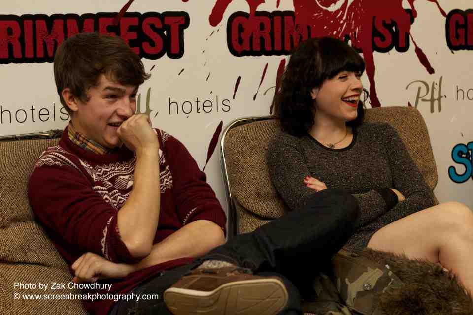 Gemma-Leah Devereux and Tommy Knight at Grimmfest press 2012