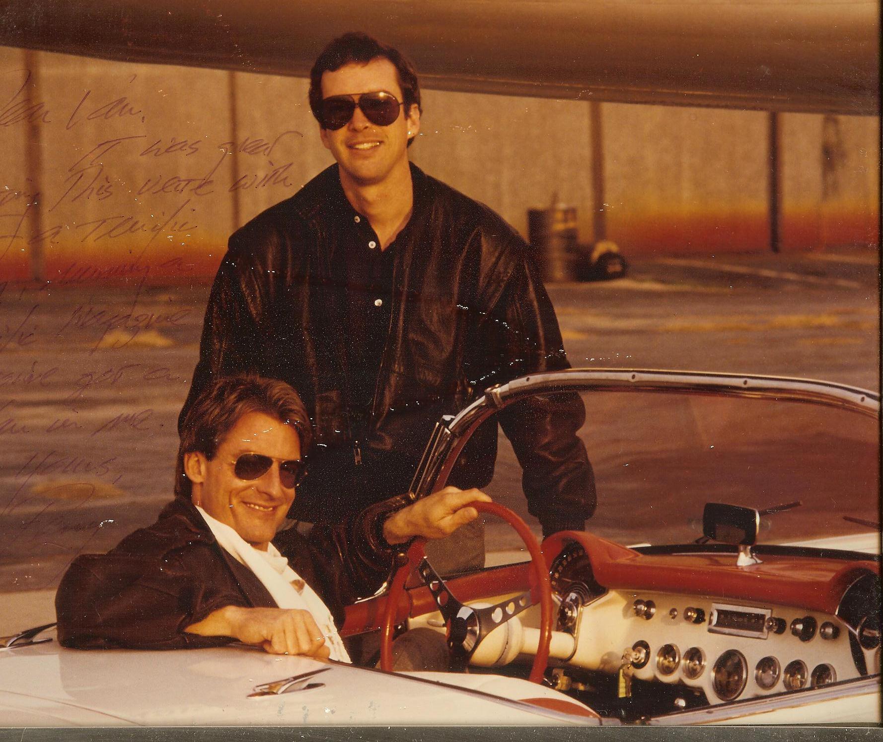 Perry King, C. Van Tune during magazine photo shoot in 1987.
