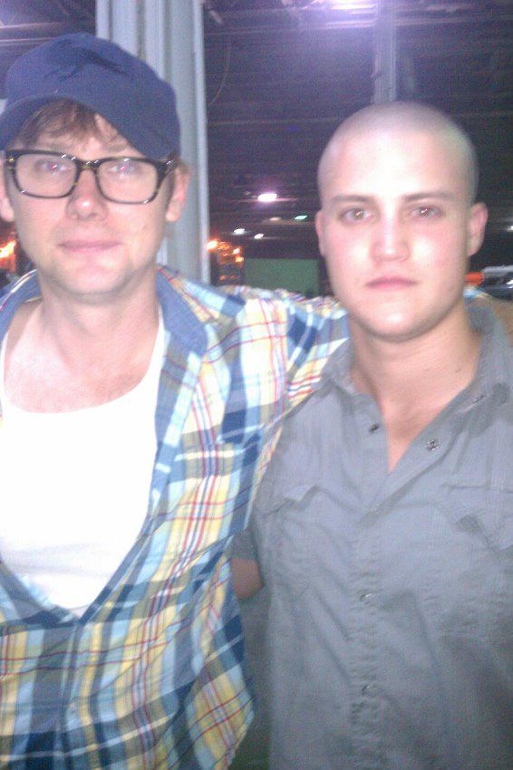 Actors Beau Brasseaux and Jimmi Simpson on set of The Breakout Kings!!