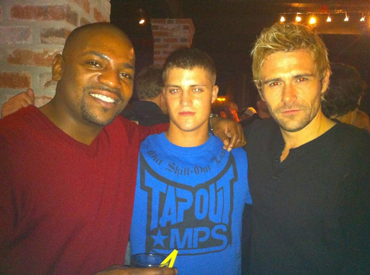 Beau Brasseaux,Mekhi Phifer and Matt Ryan at their movie wrap party