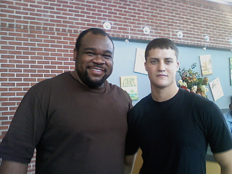 Beau Brasseaux an Leonard Howze working on the set of Memphis Beat