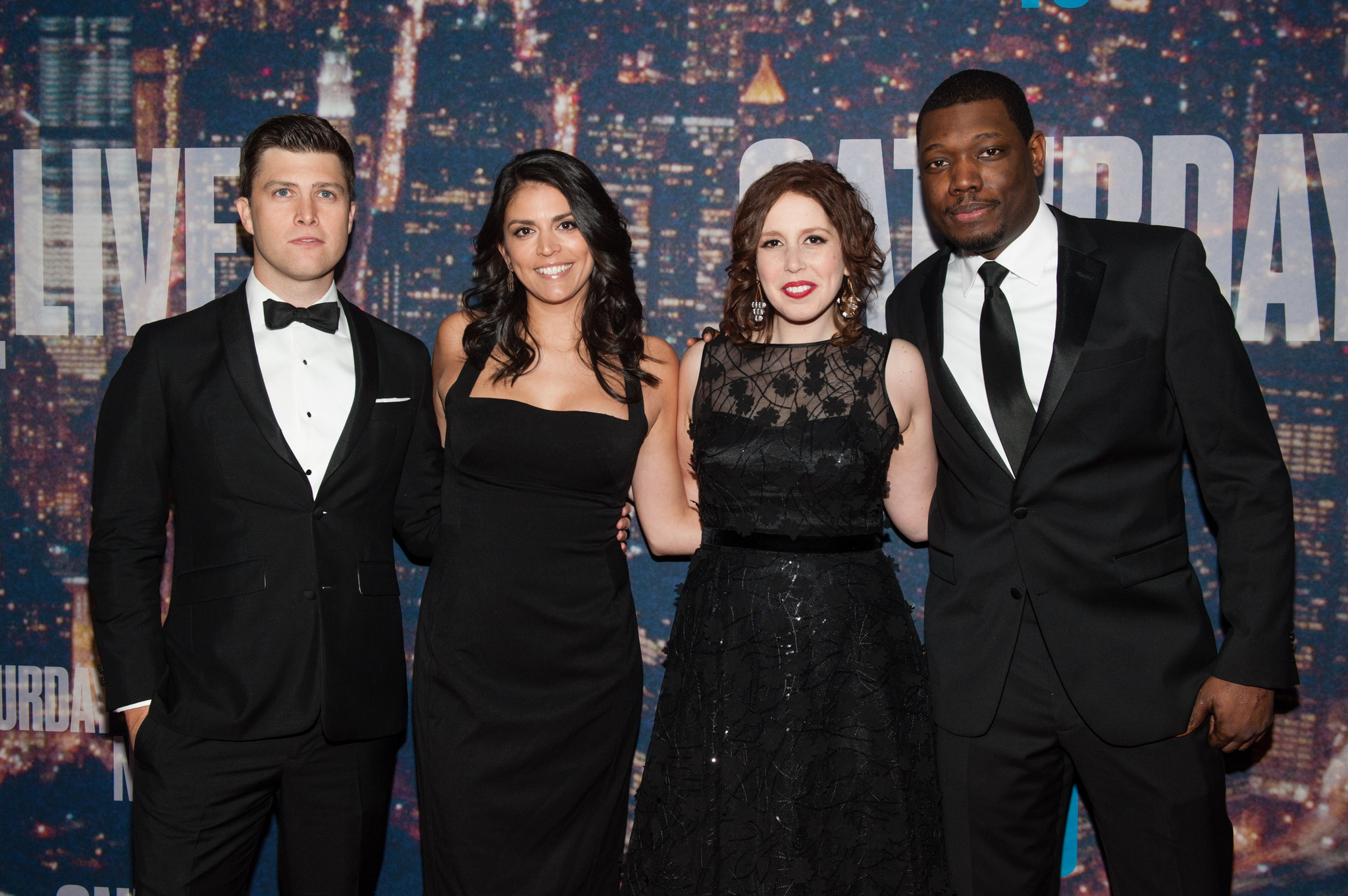 Colin Jost, Vanessa Bayer, Michael Che and Cecily Strong at event of Saturday Night Live: 40th Anniversary Special (2015)