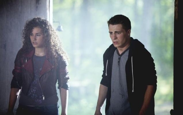 Still of Rachel DiPillo and Colton Haynes in The Gates