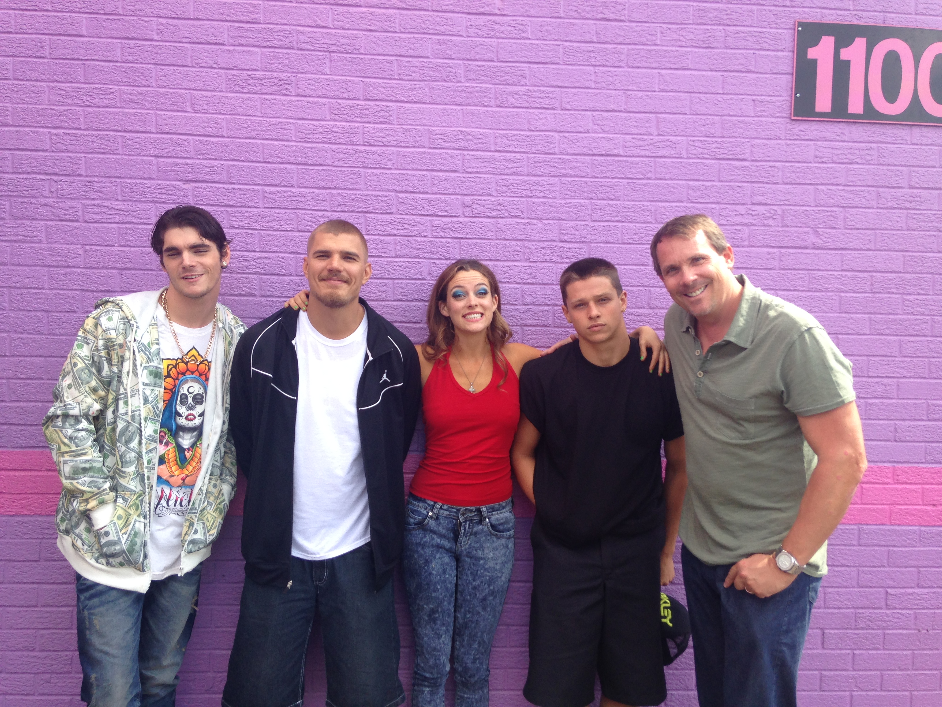 RJ Mitte, Chris Zylka, Riley Keough, Spencer Lofranco, Michael Clofine in 