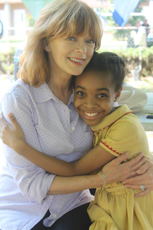 Nadej and Frances Fisher on set of Resurrection.