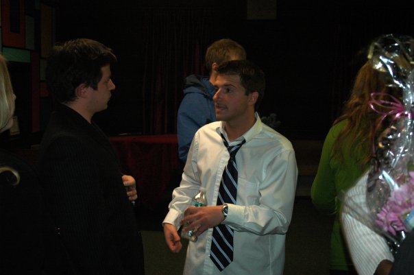 Director Zach Stasz and Producer Elliott Pruitt on the opening night of our 2010 production, 