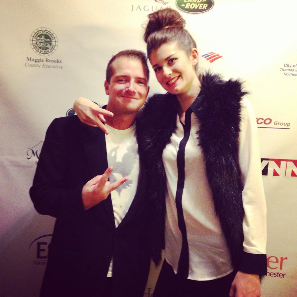 Actor/Producer Elliott Pruitt and Fashion Model Olivia Guy. Rochester Fashion Week 2013.