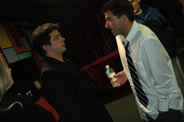 Director Zach Stasz and Producer Elliott Pruitt on the 2010 opening night of their production of 