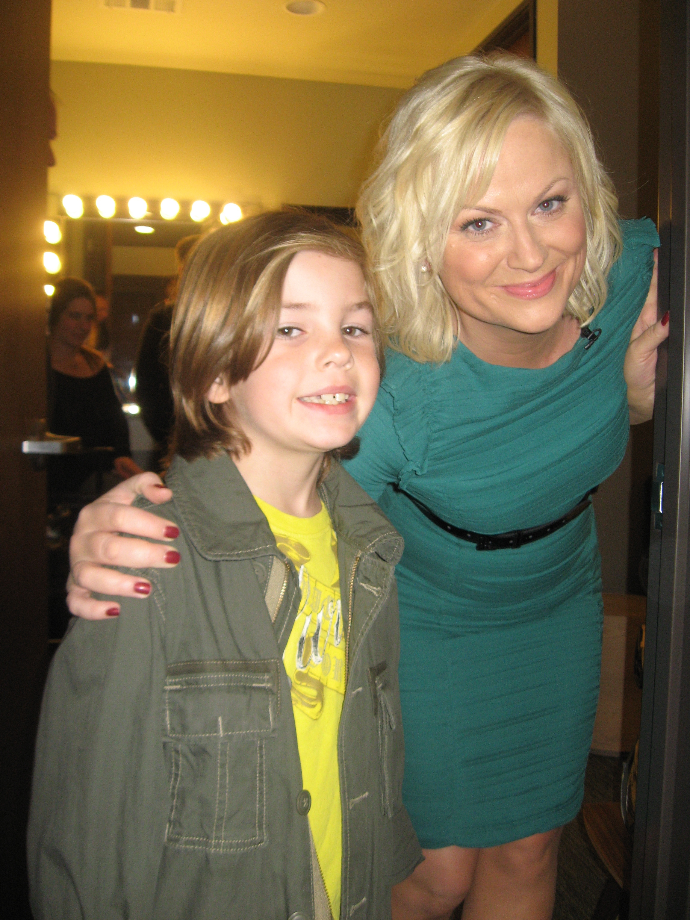 Gabriele and Amy Poehler on set of Conan