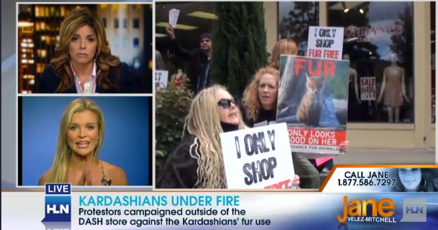 CNN Kim Kardashian Fur Protest