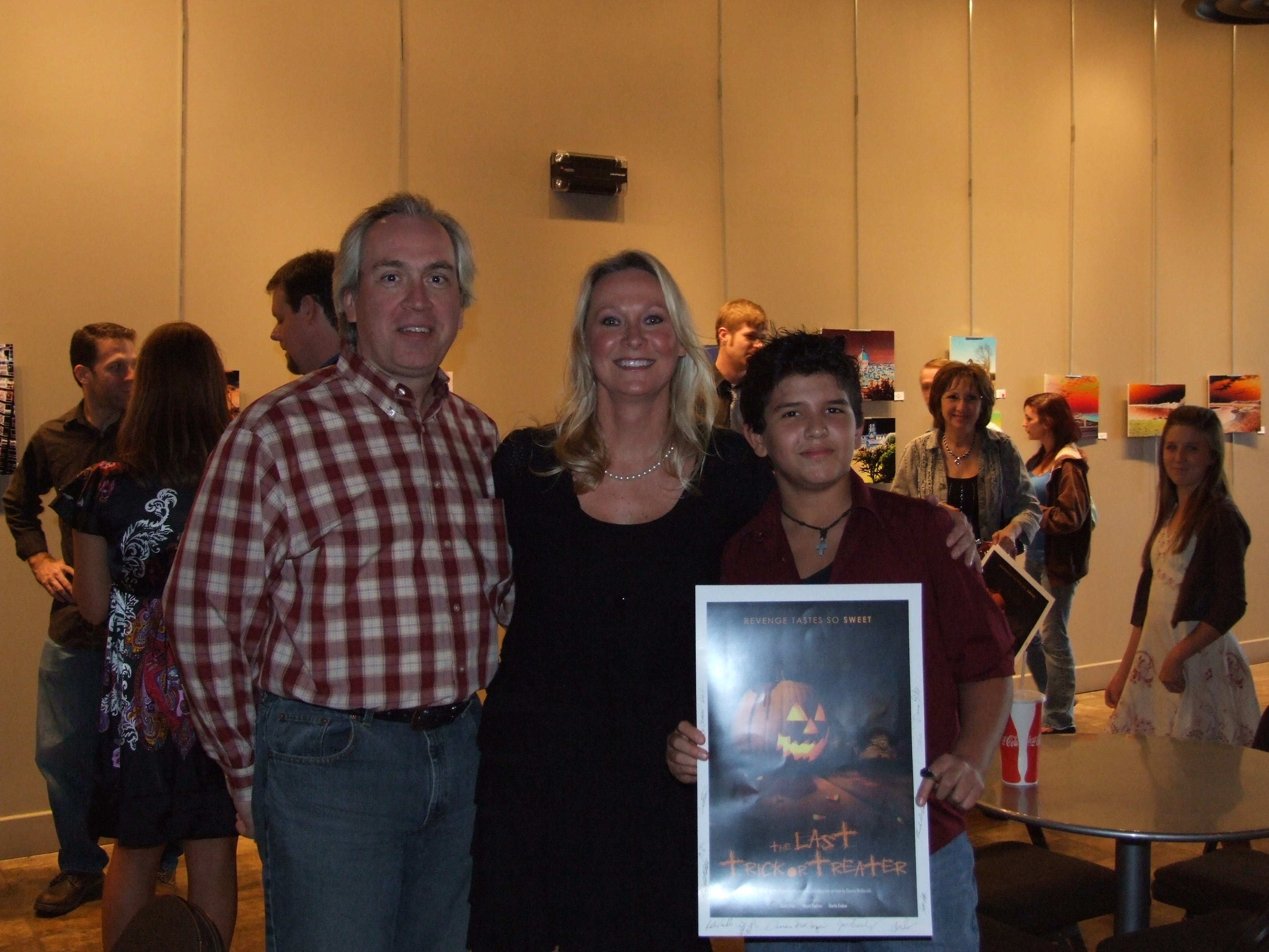 Rob Vanskike (Producer), Darla Enlow (Director), and Tryston Skye (Young Bobby Riser) at the Premiere of 