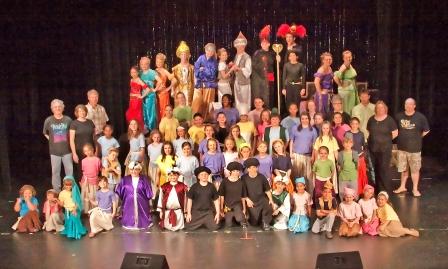 Tryston Skye with Cast and Crew for Aladdin, Jr. - Evans Children's Theater