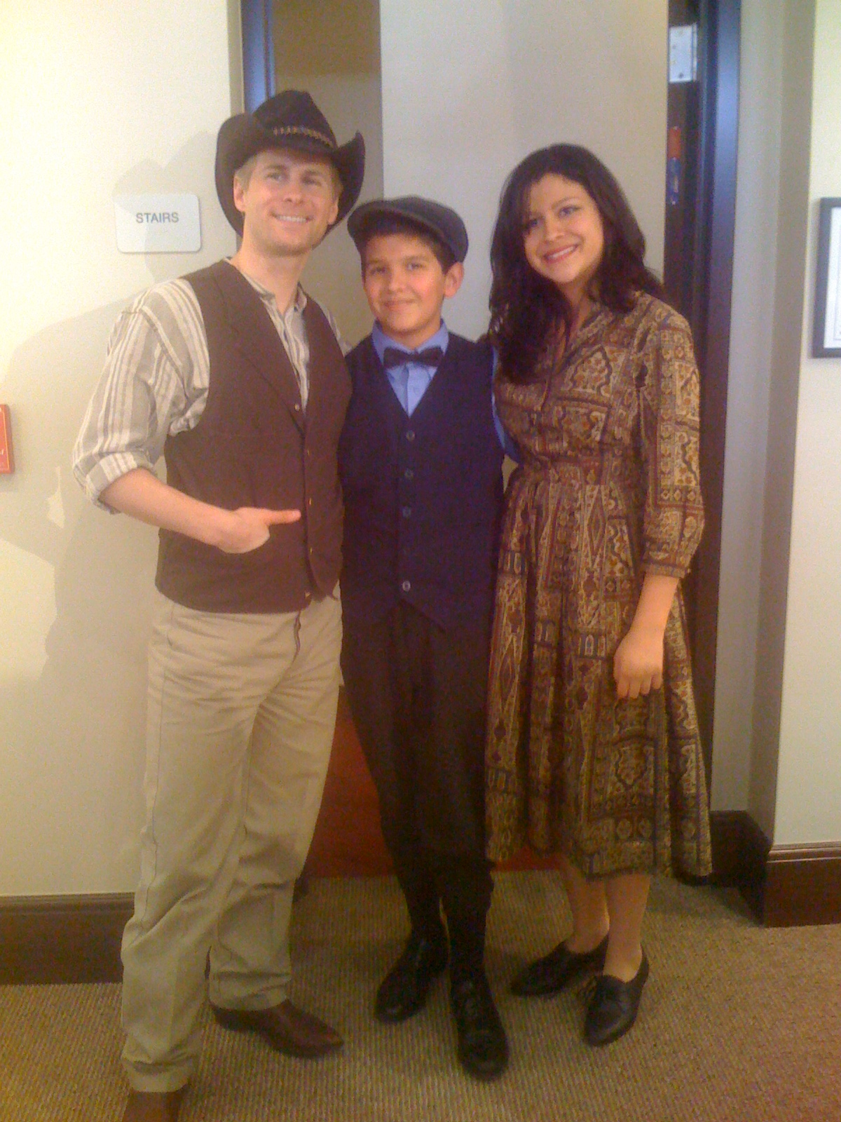 Tryston Skye with Elijah DeJesus (Pearl) and Sean Cain (Scottie)in the green room on the set of 